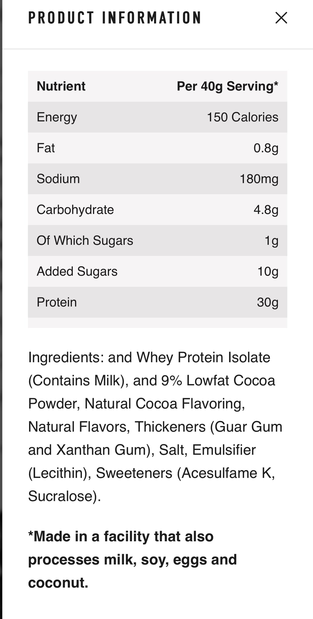 P30 PROTEIN DRINK MIX
