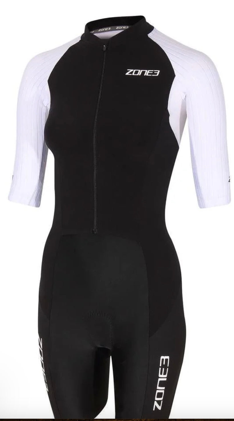 Women's Lava Long Distance Short Sleeve Trisuit full zip