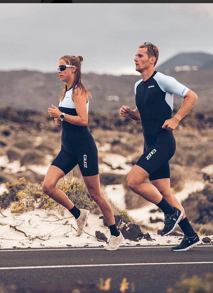 Men's Lava Long Distance Short Sleeve Trisuit full zip